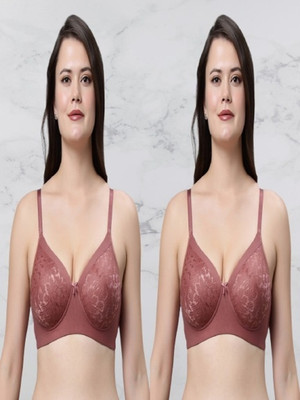 In Care LINGERIE ICPD2-11 Women T-Shirt Heavily Padded Bra(Brown)