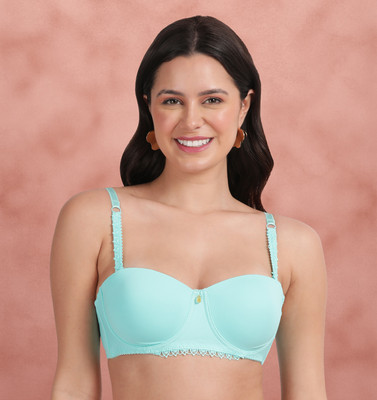 Susie Women Balconette Lightly Padded Bra(Blue)