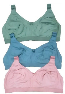 byoubra onidaenglish Women Full Coverage Non Padded Bra(Pink, Light Blue, Light Green)