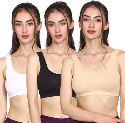 Ditya AIR BRA SPORTS BRA GYM BRA Women Everyday Non Padded Bra(White, Black, Beige)