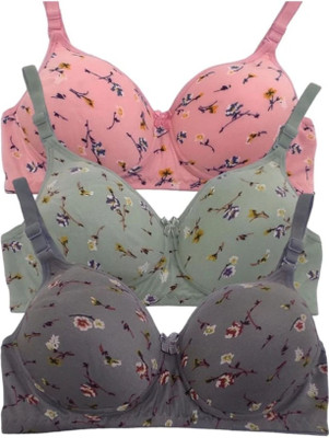 babynbaba Women Push-up Lightly Padded Bra(Multicolor)
