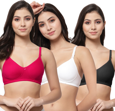 COLLEGE GIRL CG1301 Women T-Shirt Non Padded Bra(Pink, White, Black)