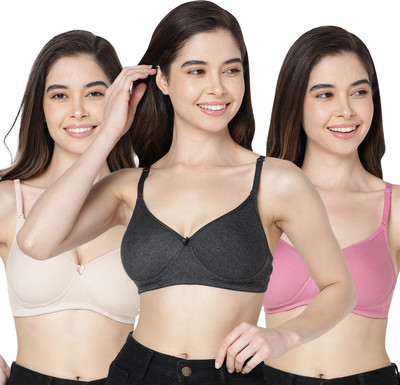 kalyani Emily Seamless Light Padded Multiway Bra Women T-Shirt Lightly Padded Bra(Multicolor)
