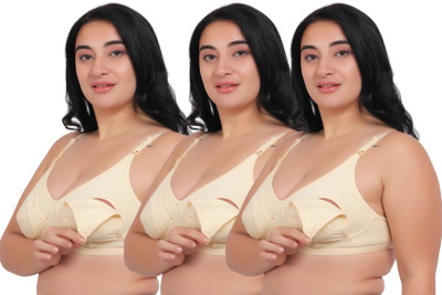 Fabme Women Maternity/Nursing Non Padded Bra(Beige)