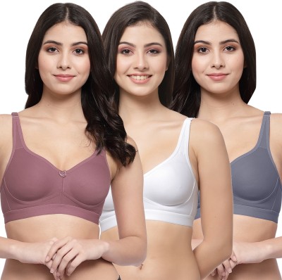 COLLEGE GIRL CG1215 Women Minimizer Lightly Padded Bra(Maroon, White, Grey)