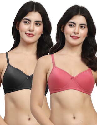 LILY maofcigamMino Women Everyday Heavily Padded Bra(Purple, Black)