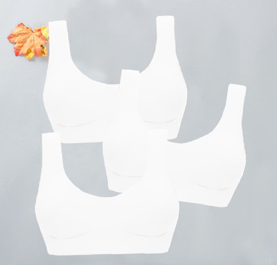 DreamBe Women Sports Non Padded Bra(White)