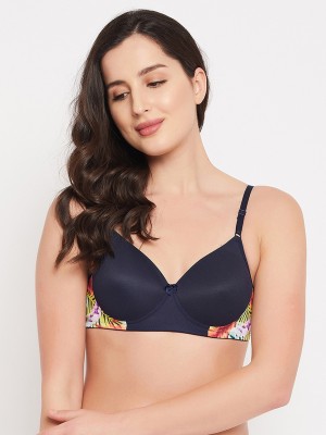 Clovia Women T-Shirt Lightly Padded Bra(Blue)