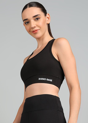 Rhino Rage Women Sports Non Padded Bra(Black)