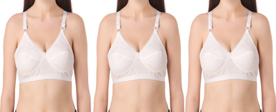 Dwinkky Non Padded Women Full Coverage Non Padded Bra(White)