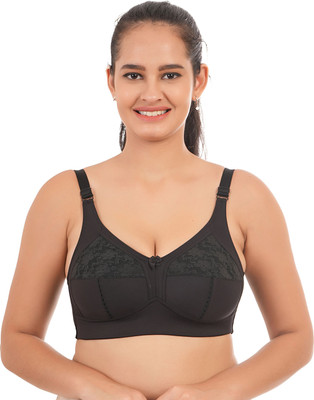 RAHA S.G Lingerie bra for women & girls Women Full Coverage Non Padded Bra(Black)