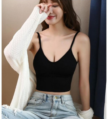 ABD CREATION Women Sports Lightly Padded Bra(Black)