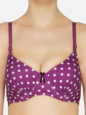 girliya lane Women T-Shirt Heavily Padded Bra(Purple)