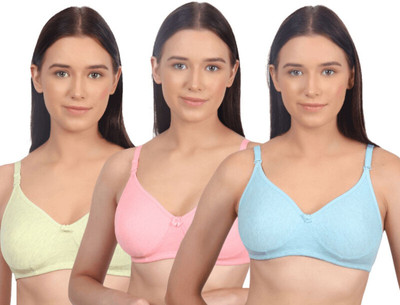 Vanila Women Everyday Non Padded Bra(Yellow, Pink, Light Blue)