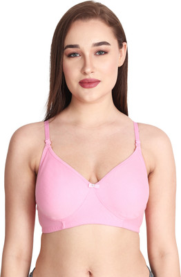 Faithbloom Comfort Stylish Bras for Women Freedom & Style Non-Wired Non-Padded Women Full Coverage Non Padded Bra(Pink)