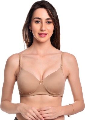 Vhonkart Lovit38Padded Women Push-up Lightly Padded Bra(Beige)