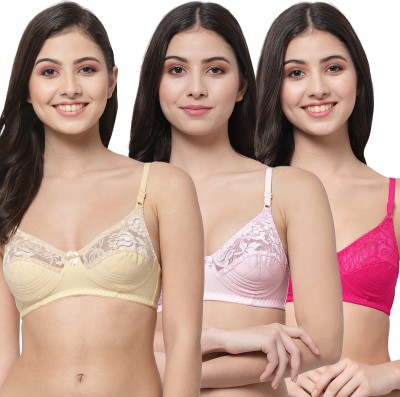 Docare NET21 Women Bralette Non Padded Bra(Beige, Pink, Pink)