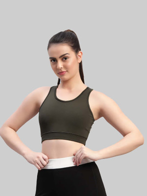 Chicaria Women Sports Non Padded Bra(Brown)
