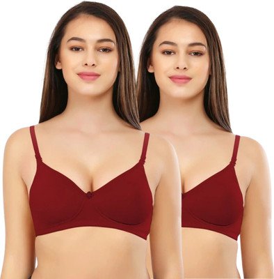 Thread sutra Everday T-Shirt Bra Women T-Shirt Lightly Padded Bra(Multicolor)