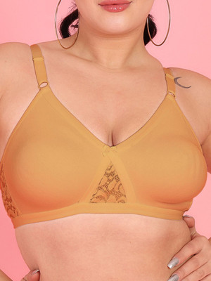 Curvy Love Everyday Cotton Women Everyday Non Padded Bra(Beige)