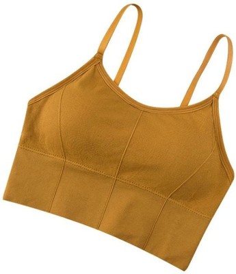 Under Secret Women Sports Lightly Padded Bra(Yellow)