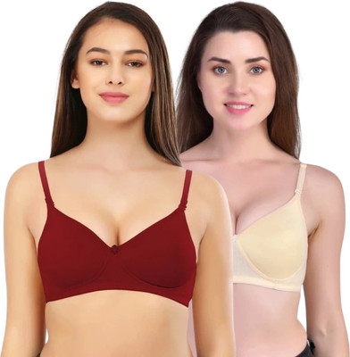 Thread sutra Everday T-Shirt Bra Women T-Shirt Lightly Padded Bra(Multicolor)
