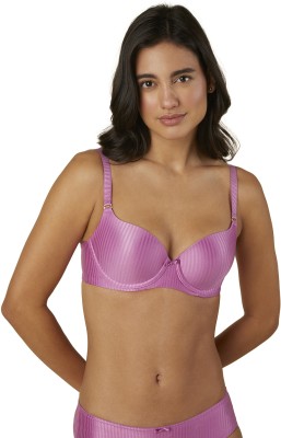 Triumph T-Shirt Bra Shiny WP Women Everyday Lightly Padded Bra(Purple)