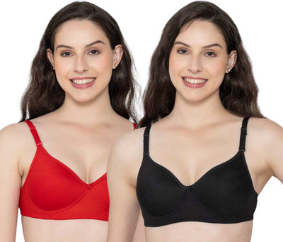 AGE18 Women Full Coverage Lightly Padded Bra(Red)