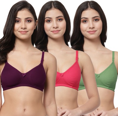 Docare NovaPad Women T-Shirt Lightly Padded Bra(Purple, Pink, Green)