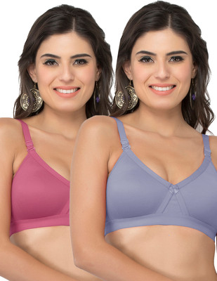 COLLEGE GIRL CG1304 Women Minimizer Lightly Padded Bra(Grey, Purple)