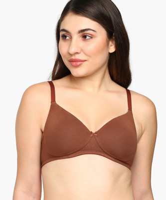Blossom Women Full Coverage Lightly Padded Bra(Brown)