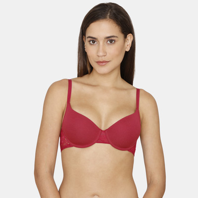 ZIVAME Women Balconette Lightly Padded Bra(Red)