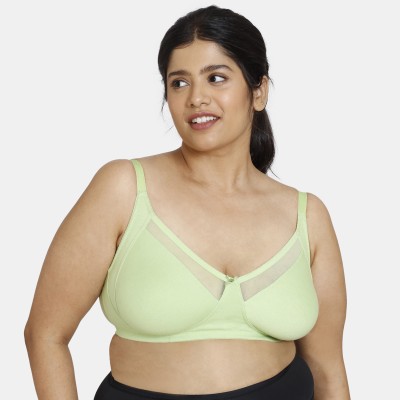 ZIVAME Women Full Coverage Non Padded Bra(Green)