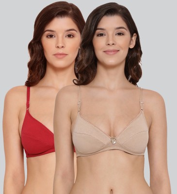 Lyra Pamela Comfort Bra Women Everyday Non Padded Bra(Red, Beige)