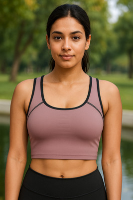 Avnour Women Sports Bra for Gym & Adventure Workouts Women Sports Lightly Padded Bra(Pink)