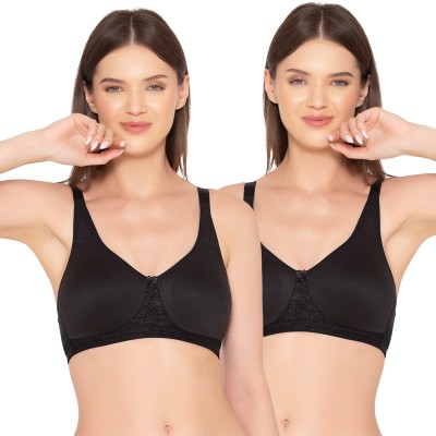 Groversons Paris Beauty Women T-Shirt Non Padded Bra(Black)