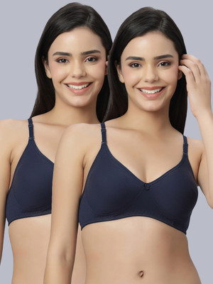 Eden EDEN101NAVYBLUENAVYBLUE Women T-Shirt Non Padded Bra(Blue)