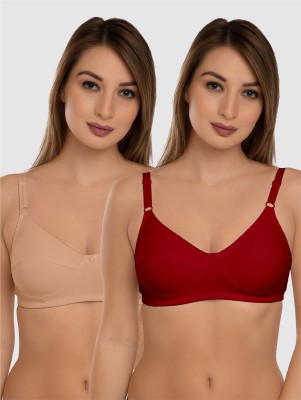 DAISY DEE SHEETAL Women Full Coverage Non Padded Bra(Beige, Maroon)