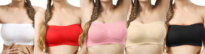 Brafee Women Bandeau/Tube Non Padded Bra(Multicolor)
