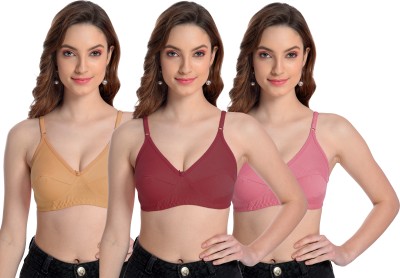 Q SHE Women Full Coverage Non Padded Bra(Multicolor)