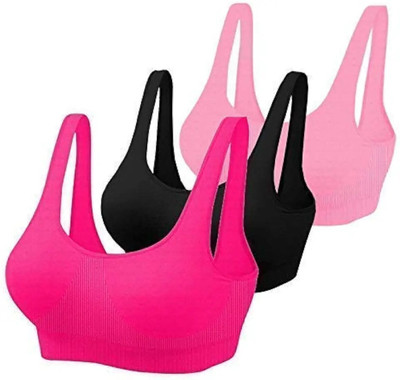 NUDORA FREE SIZE Girls Sports Non Padded Bra(Multicolor)