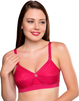 Trylo TRYLO Krutika Plain Women Full Coverage Non Padded Bra(Pink)