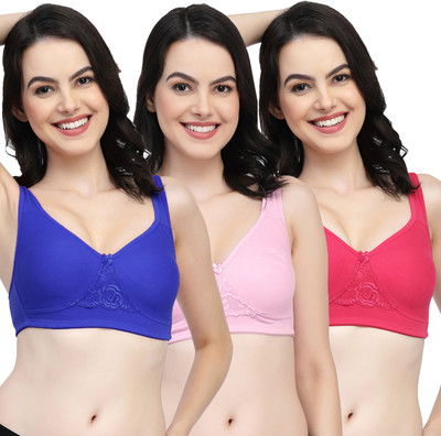 COLLEGE GIRL Women Minimizer Non Padded Bra(Multicolor)