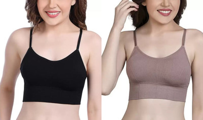 Mehiraafashion Women Cami Bra Lightly Padded Bra(Multicolor)