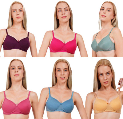 BODYPARTNER Double Layer Lightly Padded Non-Wired Push-Up Bra (Any Random Color) Women Everyday Lightly Padded Bra(Multicolor)