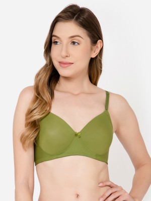 Clovia Women T-Shirt Lightly Padded Bra(Green)