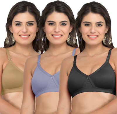 COLLEGE GIRL CG1304 Women Minimizer Lightly Padded Bra(Brown, Grey, Black)