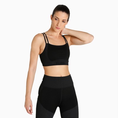 PUMA Low Impact FormKnit Women Sports Lightly Padded Bra(Black)