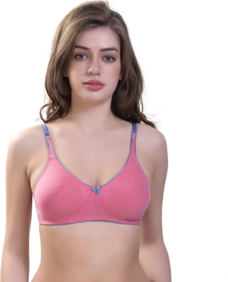 Trinovekat Women T-Shirt Non Padded Bra(Pink)