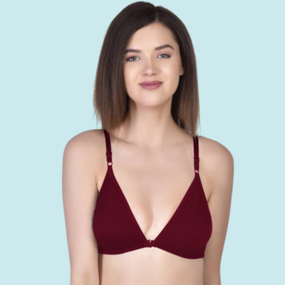 saaru Everyday Use Bra For Womens Women Full Coverage Non Padded Bra(Maroon)
